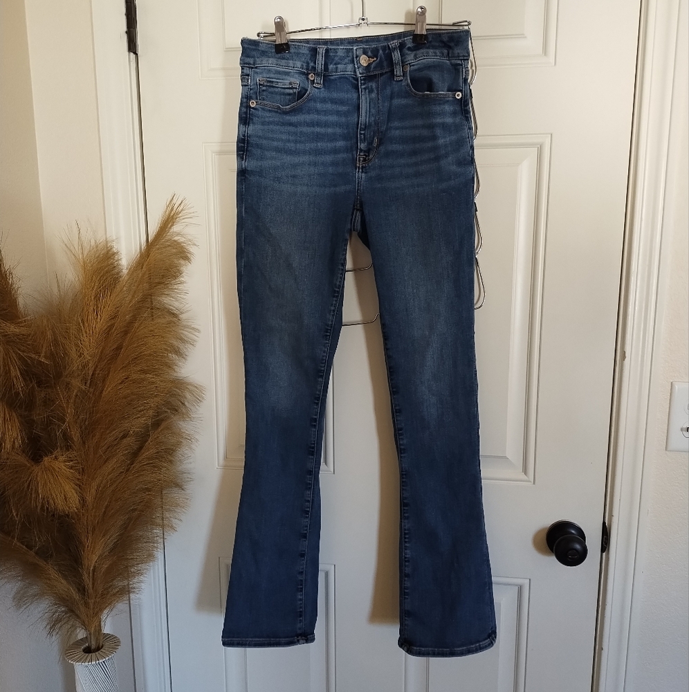 American Eagle High Rise Skinny Kick bootcut jeans
